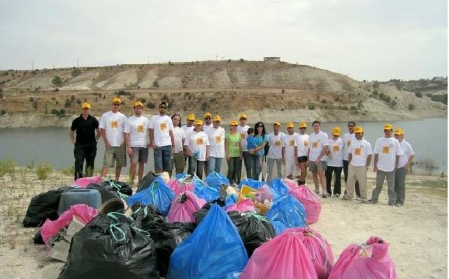 Garbage Cleaning at Tamassos Dam 16th of October 2010